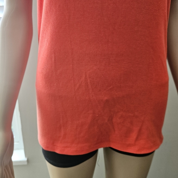 J crew red scoop neck top stretch short sleeves tee blouse - Picture 3 of 12